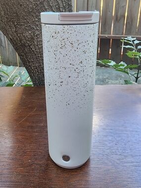 Starbucks 2020 Gold Speckled White Stainless Steel Venti Tumbler 20 oz